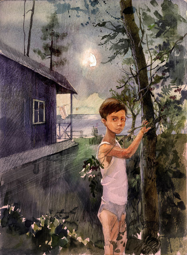 Pintura de Kachaleva de un niño