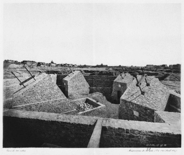 Cimientos y agarres de la torre eiffel en 1887