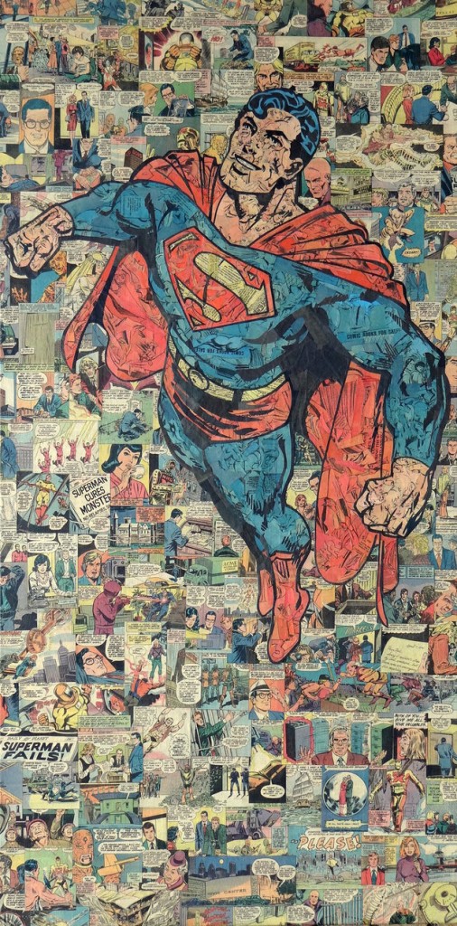 collage con comis, superman