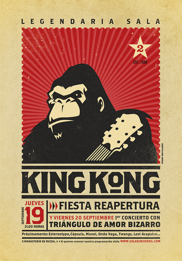 Poster de king kong de estilo sovietico