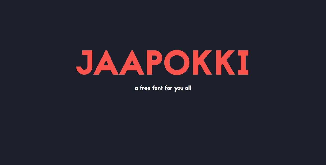 jaapokki free font