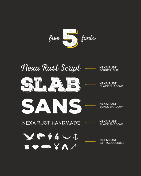 nexa rust free font