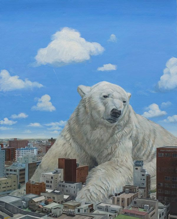Pintura de oso polar