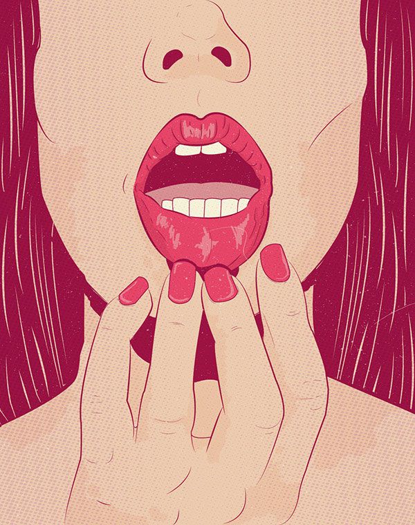 Mad mari, ilustracion pop de labios de una mujer