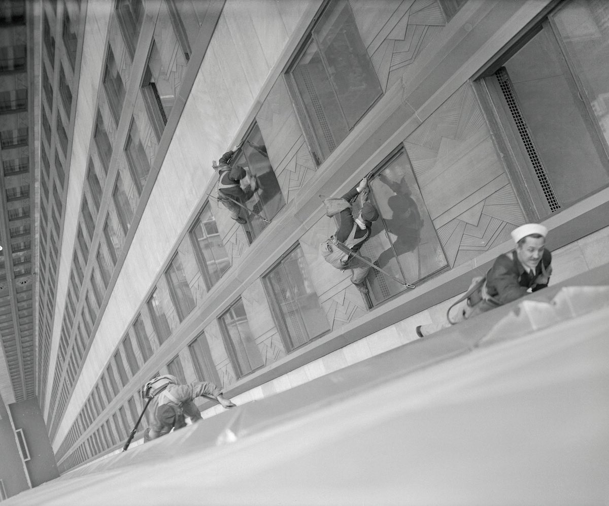 Men Washing Windows of Empire State Building