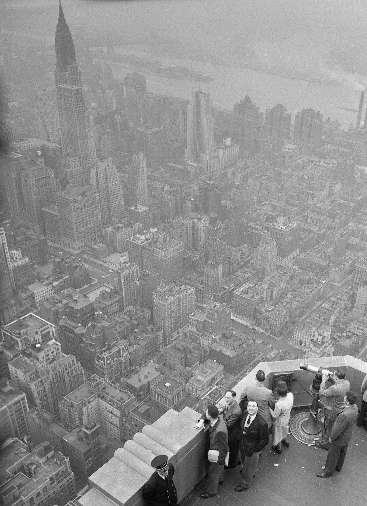 Aerial View of New York City Atop The Empire State Building