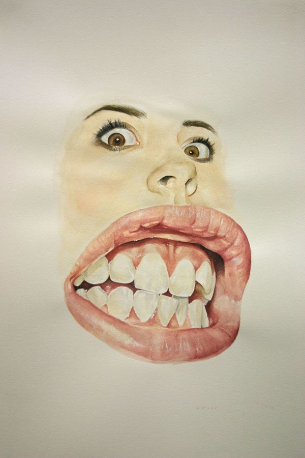 hannahscott pintura surrealista de boca