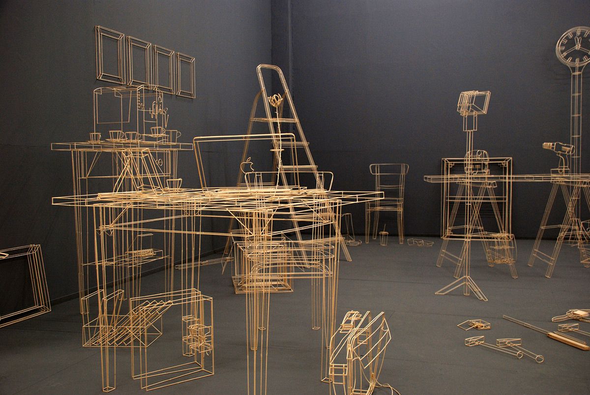 wireframe scupltures objects 10