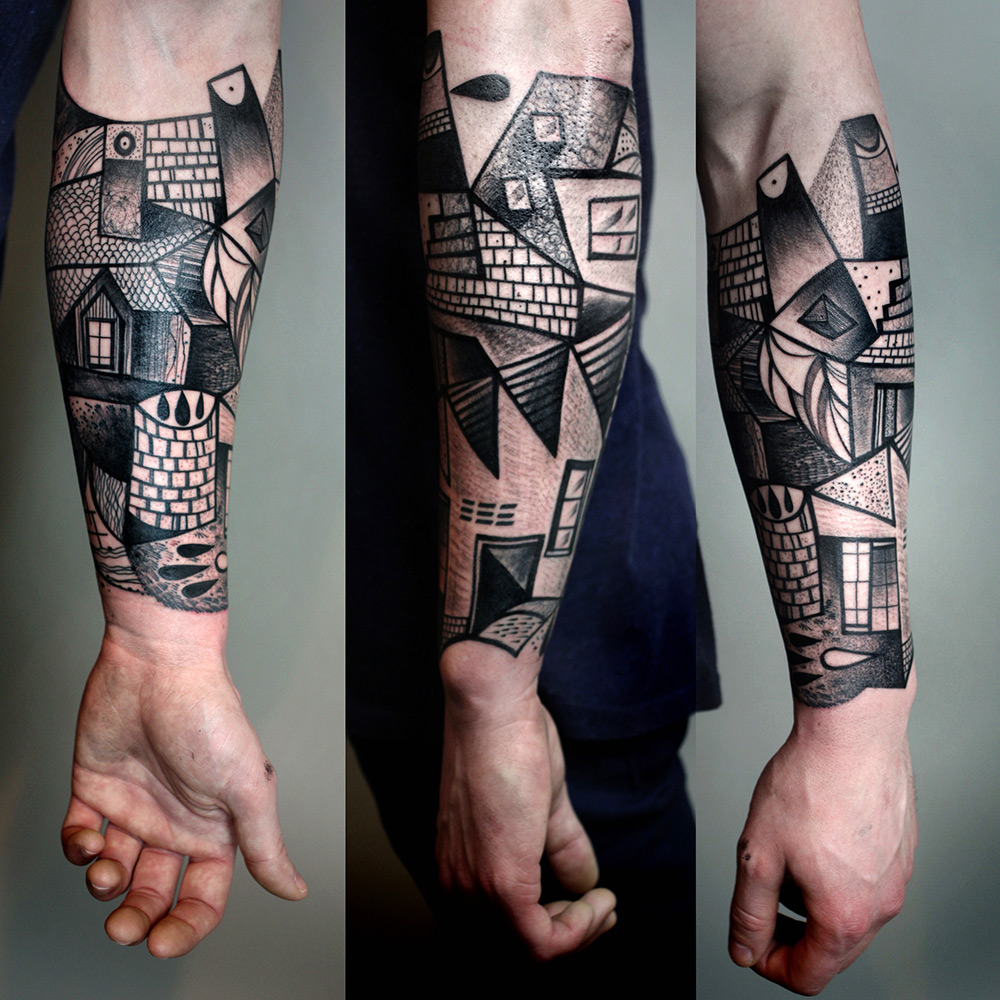 Los tatuajes cubistas de Peter Aurisch