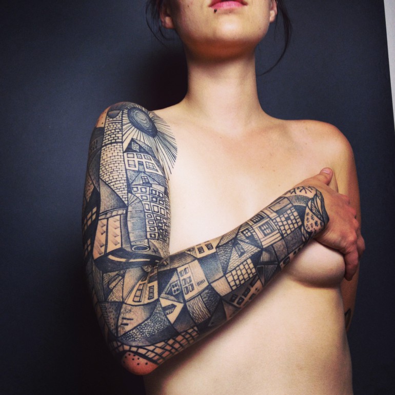New Cubist Tattoos by Peter Aurisch(10)