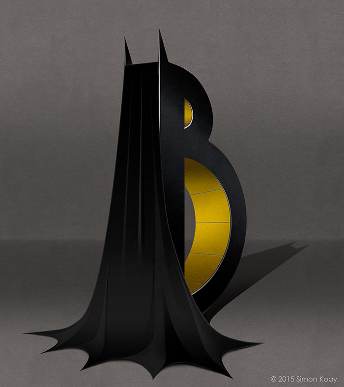 Logo de batman en forma de alfabeto