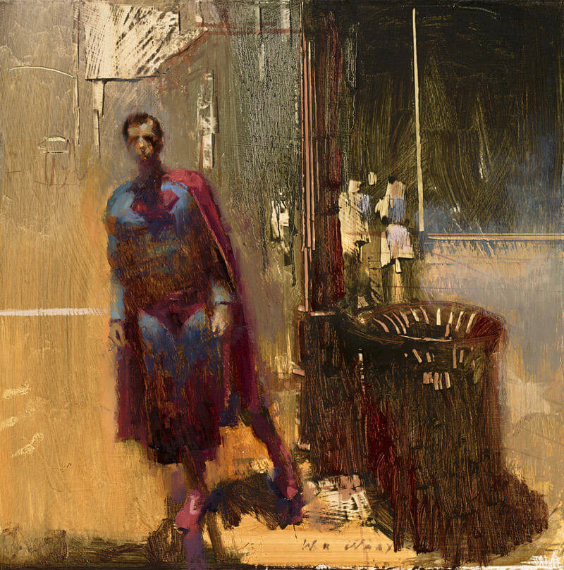 Pintura de superman de william wray 