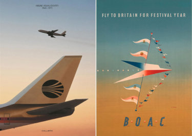 Posters vintage de la edad dorada de la aviación