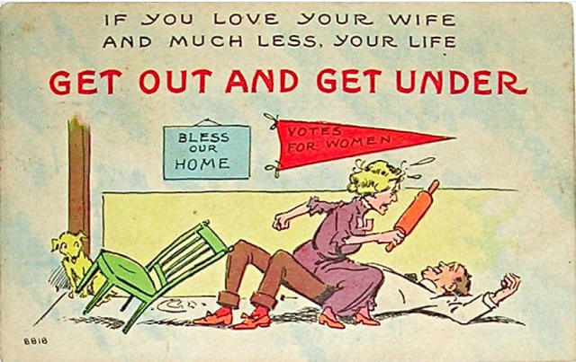 Propaganda Postcards Warn Men about the Dangers of Women’s Rights from the Early 20th Century (10)