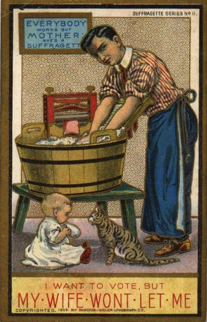 Propaganda Postcards Warn Men about the Dangers of Women’s Rights from the Early 20th Century (8)