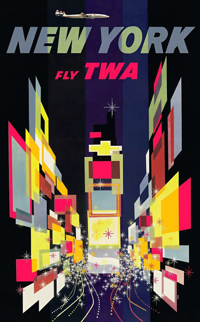 The Golden Age of Air Travel Beautiful Vintage Airline Posters - 08