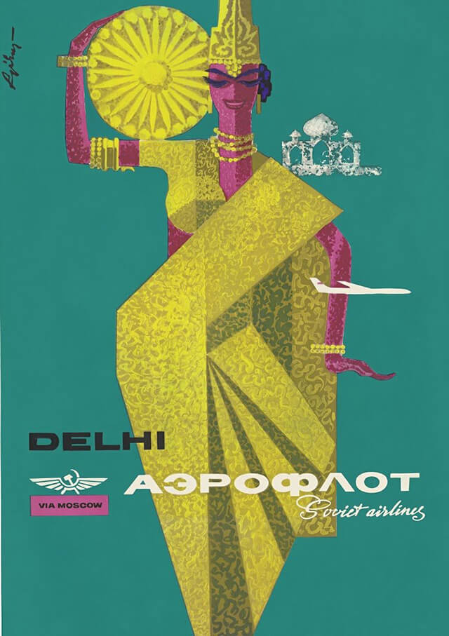 The Golden Age of Air Travel Beautiful Vintage Airline Posters - 17