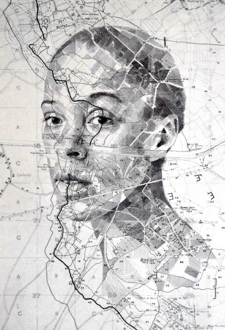 Portraits Drawn on Maps by Ed Fairburn (3)