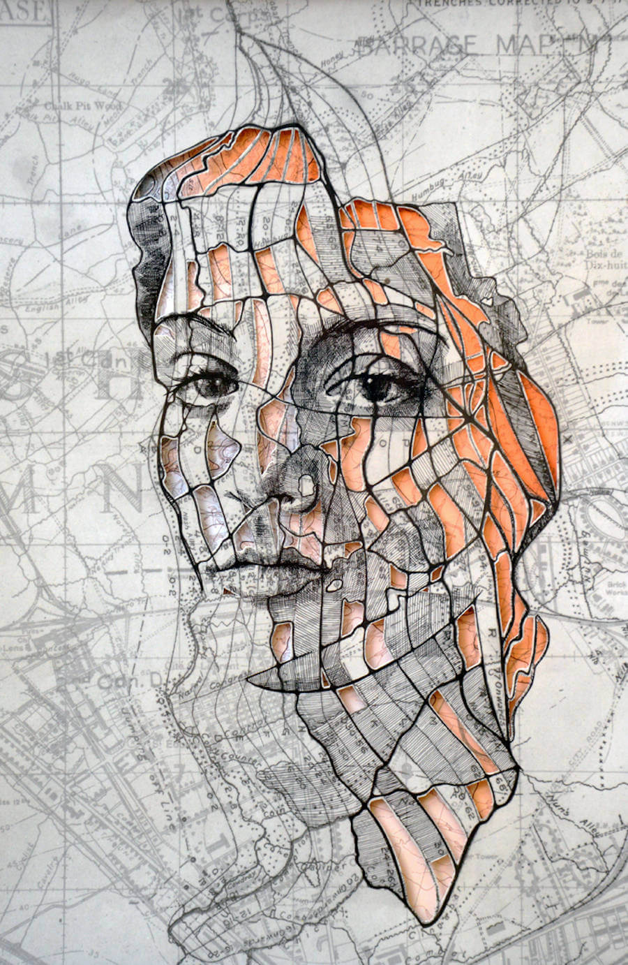 Portraits Drawn on Maps by Ed Fairburn (9)