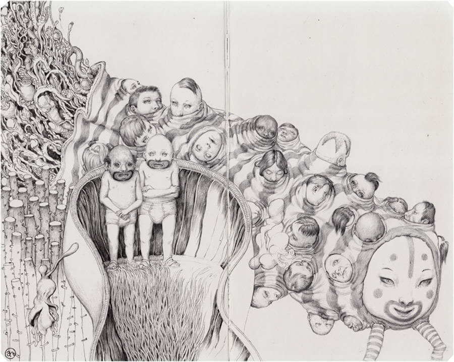Detailed Drawings with Strange Characters by Anton Vill (9)