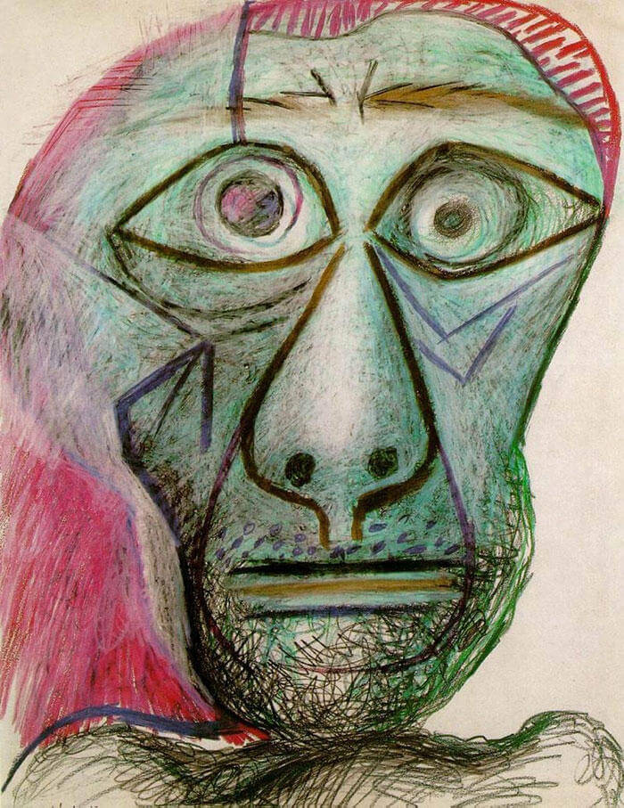 Autorretrato de Pablo Picasso de estilo cubista
