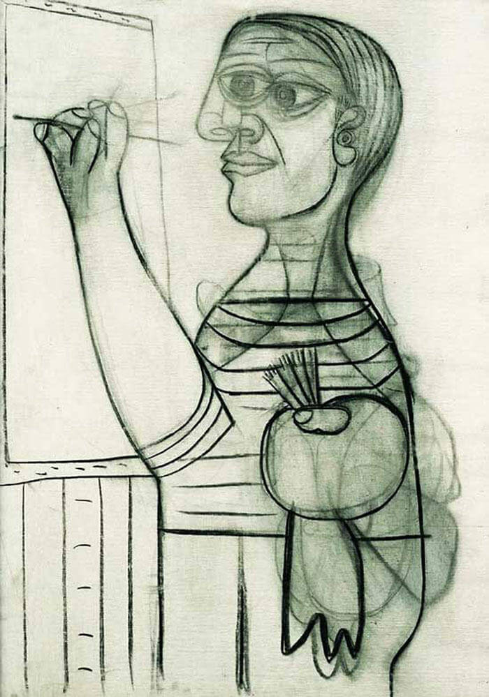 Autorretato del pintor español Pablo Picasso, Pintura cubista