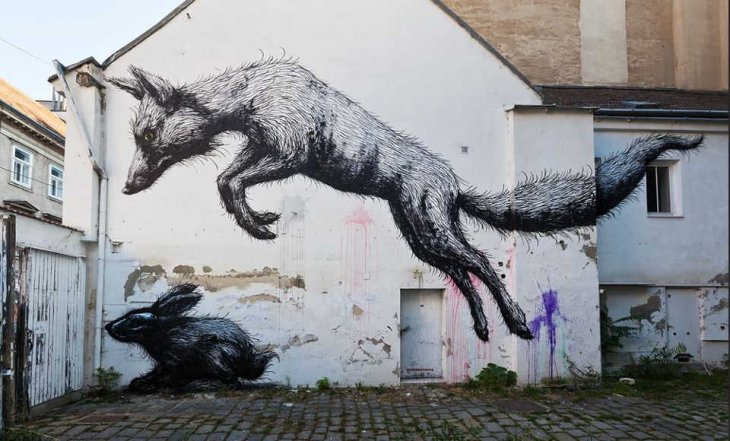El «animal» street art de Roa