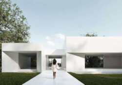 Entrada de casa minimalista arquitectura