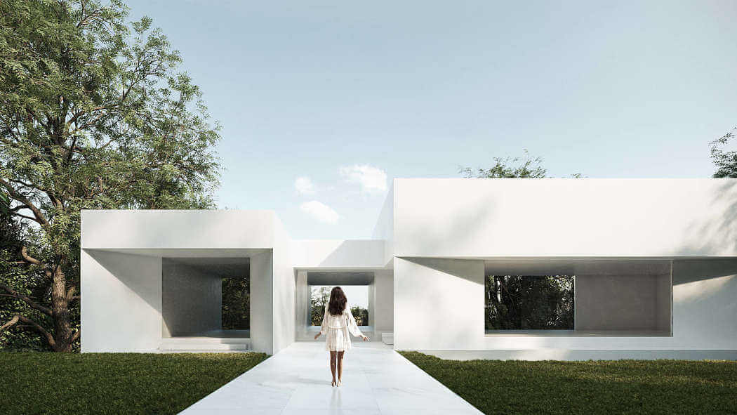 fachada minimalista en arquitectura