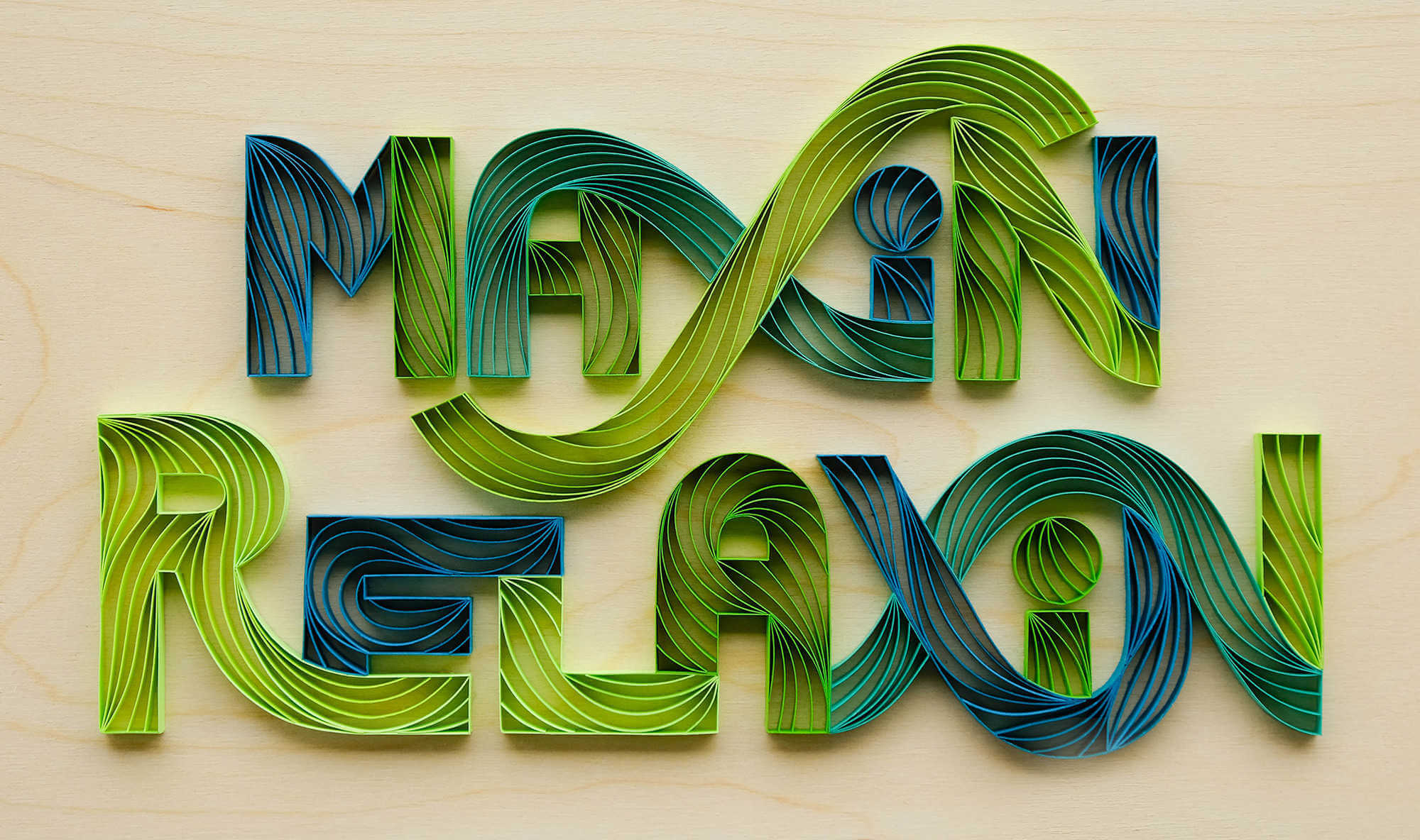 colorida manualidad en papel recreando un efecto 3d