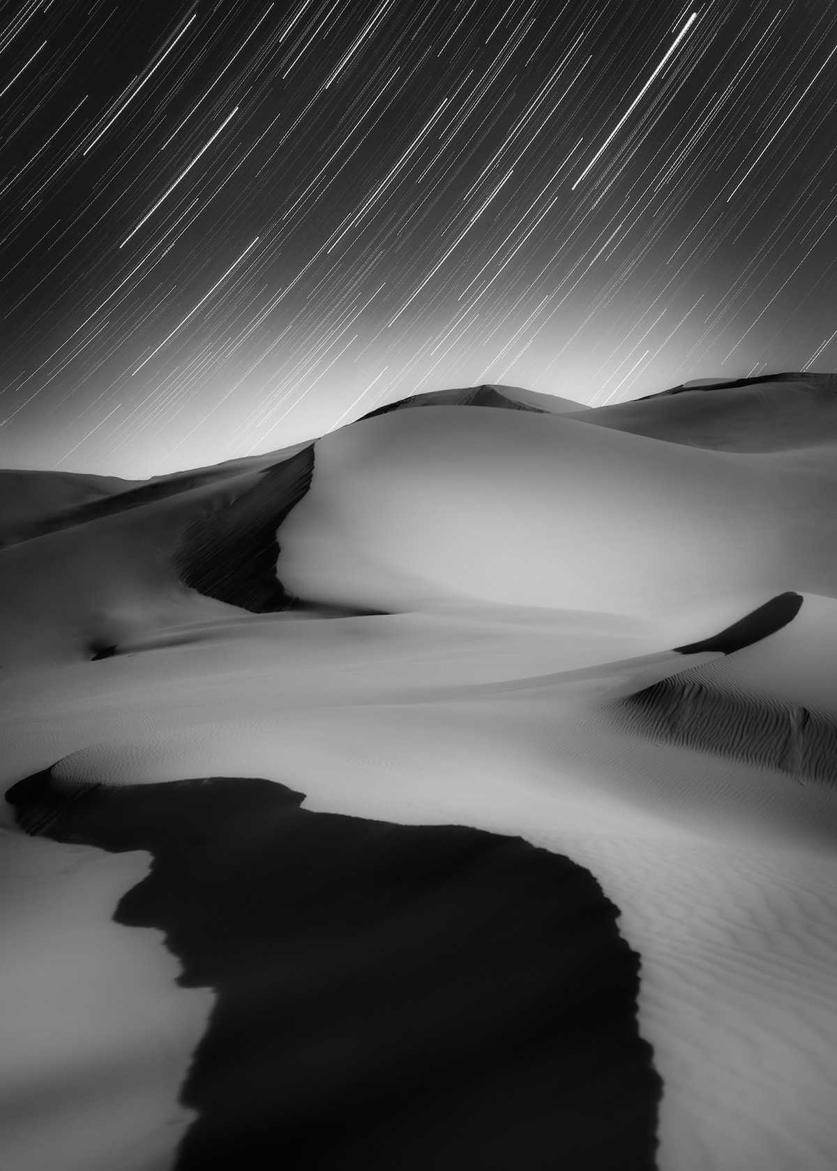 Fotografía astronómica Sky and Ground, Stars and Sand por Shuchang Dong (China)