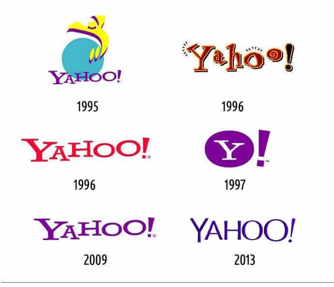Todos los logotipos de Yahoo
