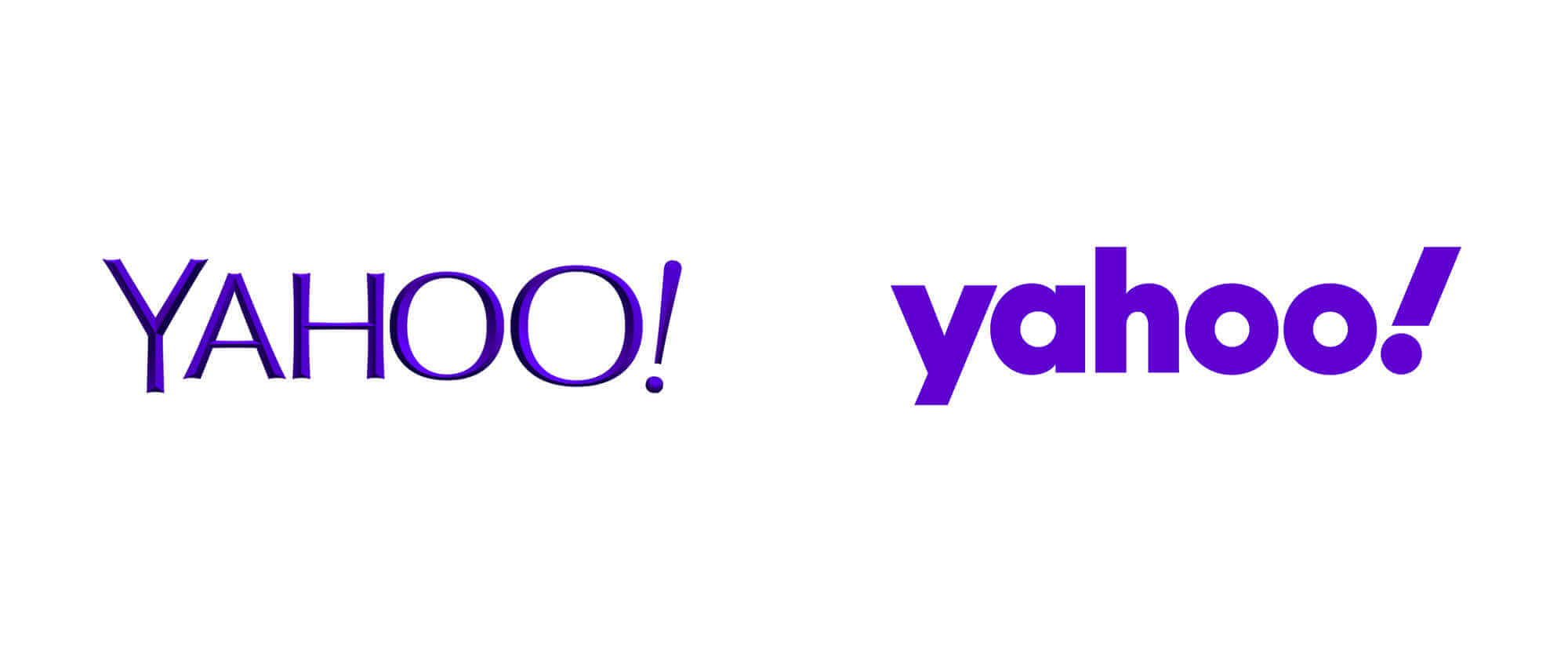 Logo yahoo 2013 y logo yahoo 2019