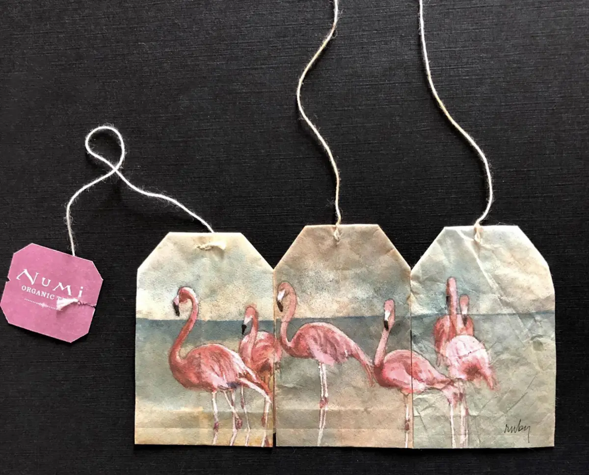 ruby silvius miniaturas en bolsas de te flamencos