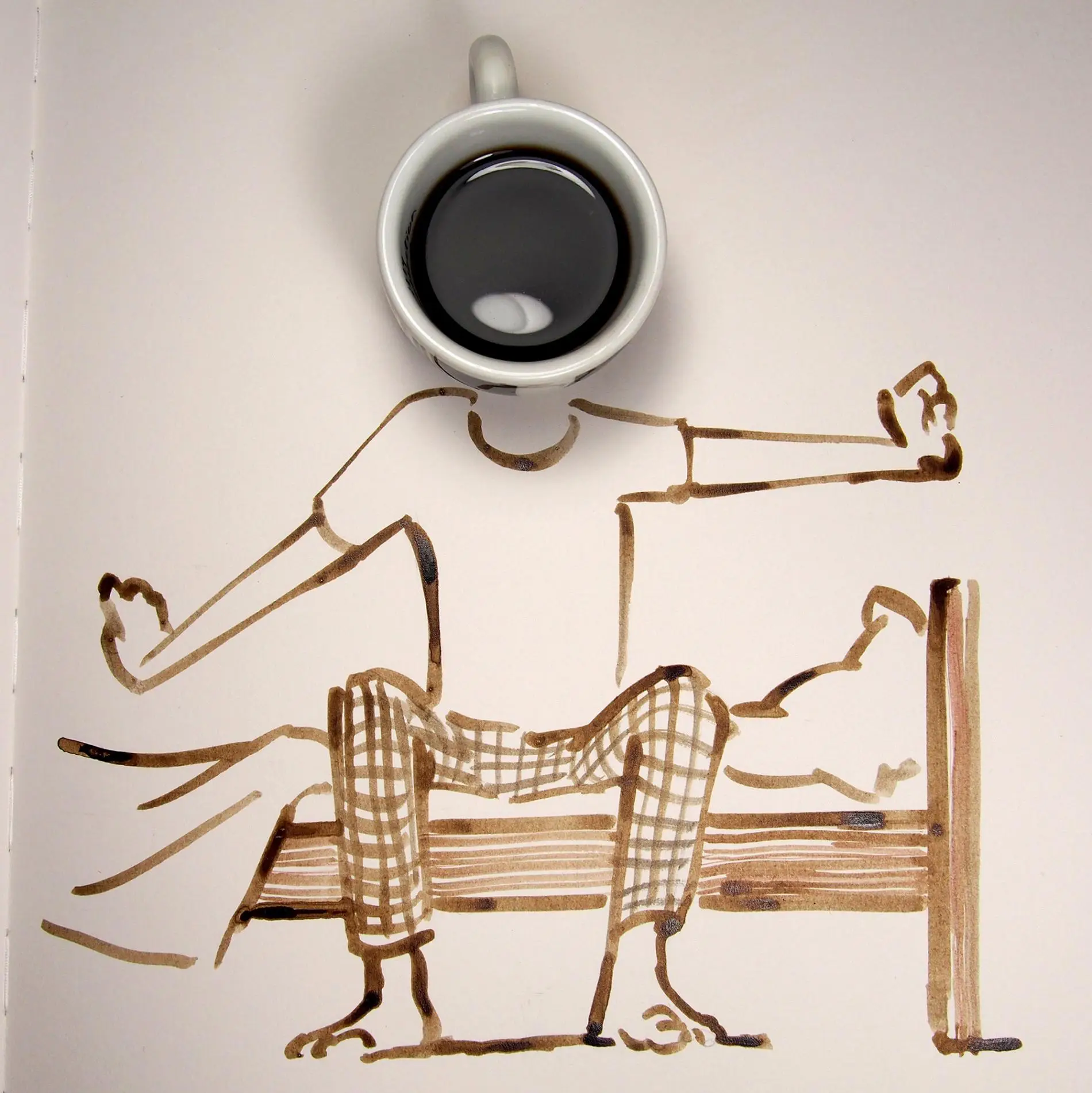 hombre café sunday sketches chritoph niemann