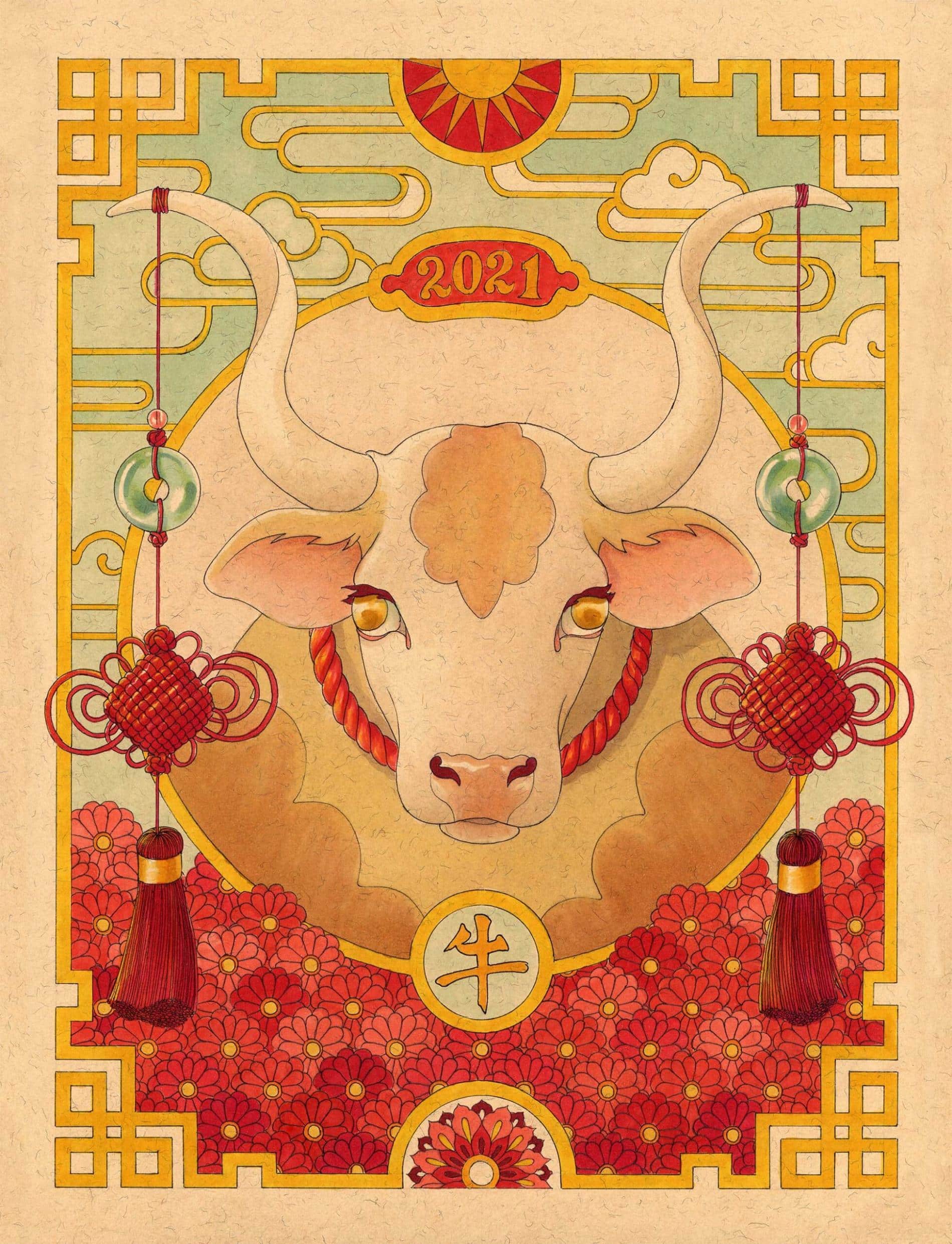 ilustraciones felicia chiao año chino buey