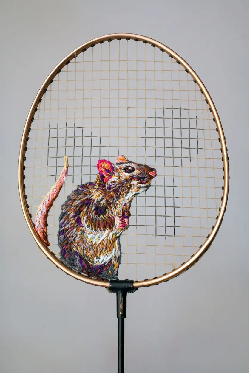 Danielle Clough bordado rata