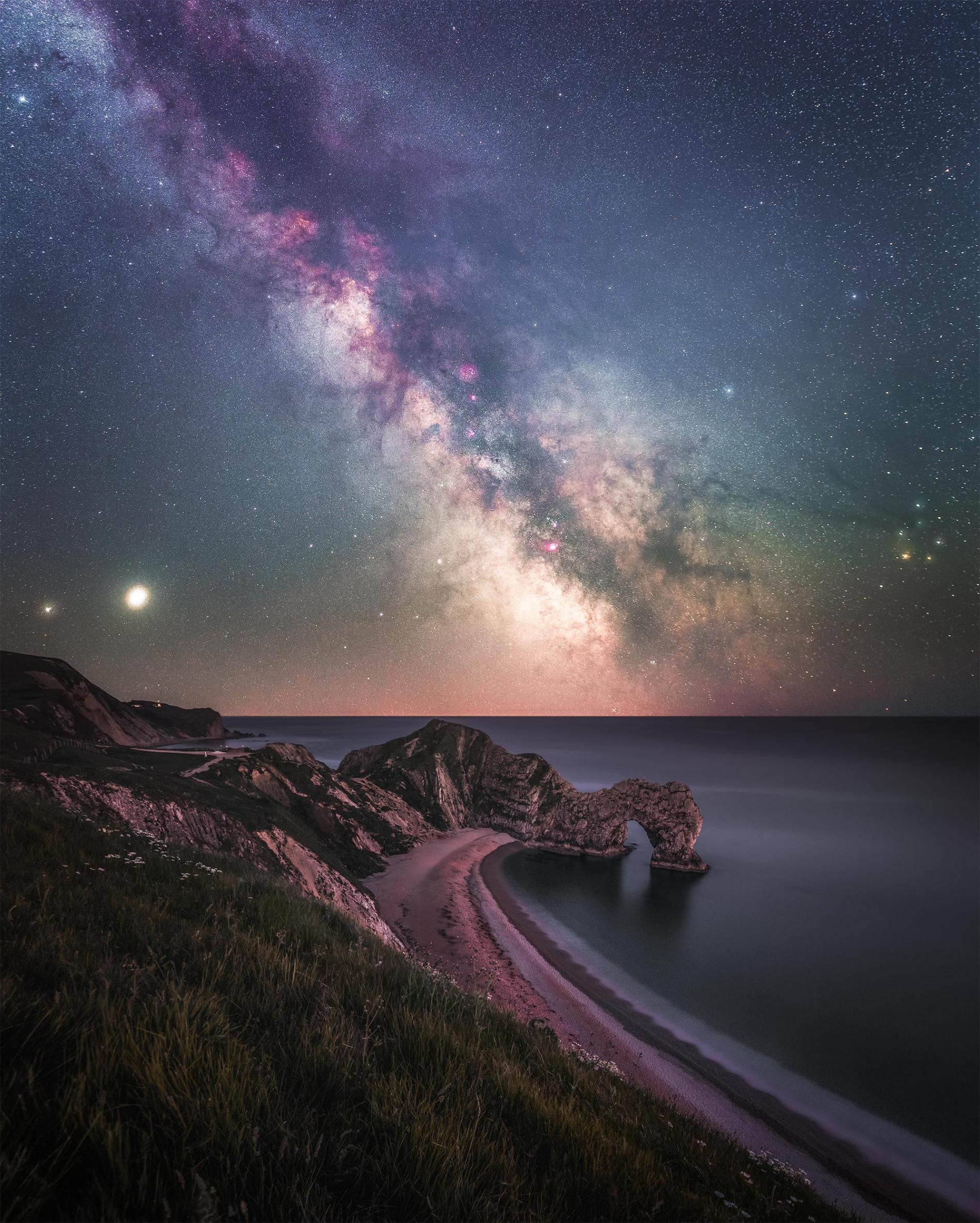 Milky Way rising over Durdle Door by Anthony Sullivan