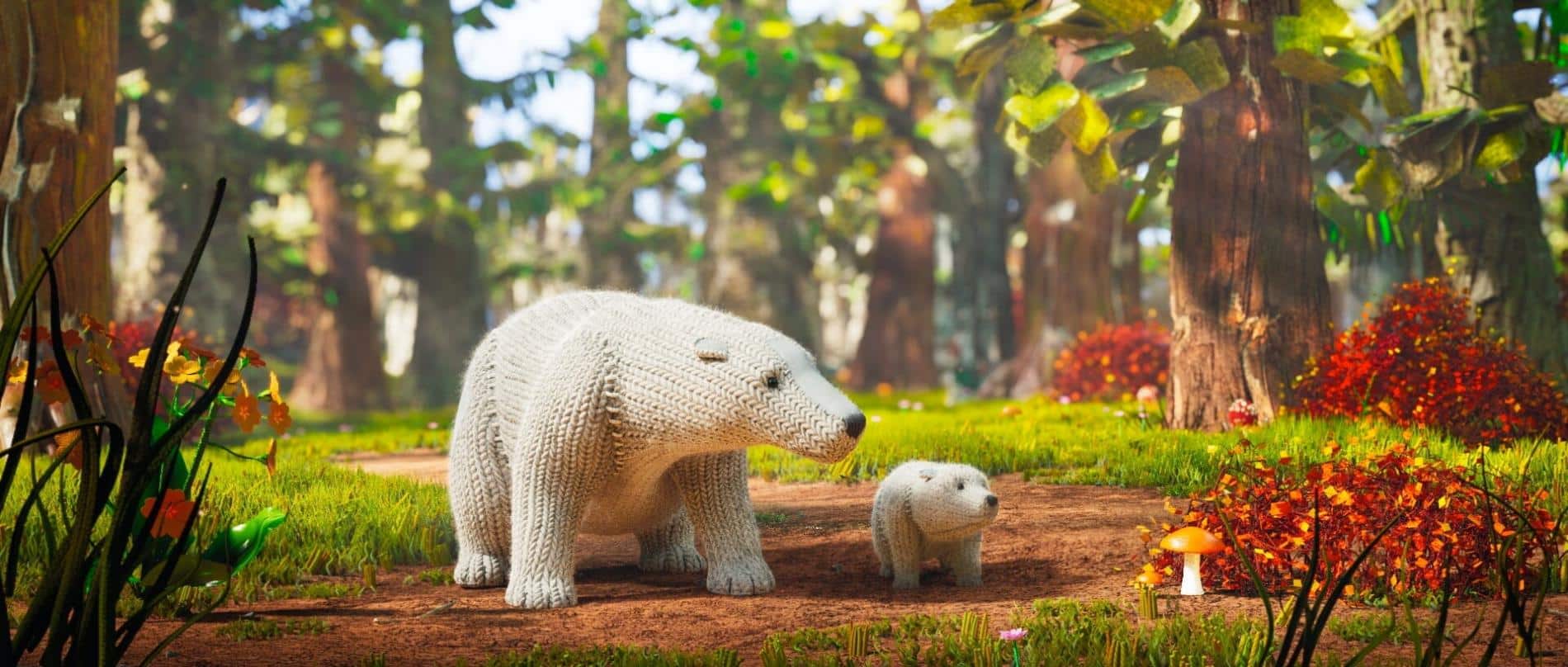 mama y cria de osos polar luchan por su vida en un camino hacia un nuevo hogar