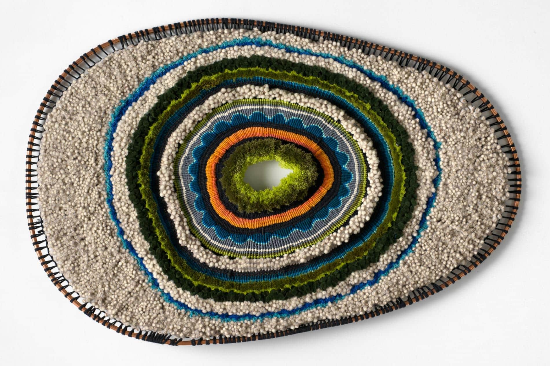 tapices tejidos con fibras naturales diseño verdes de tammy kanat