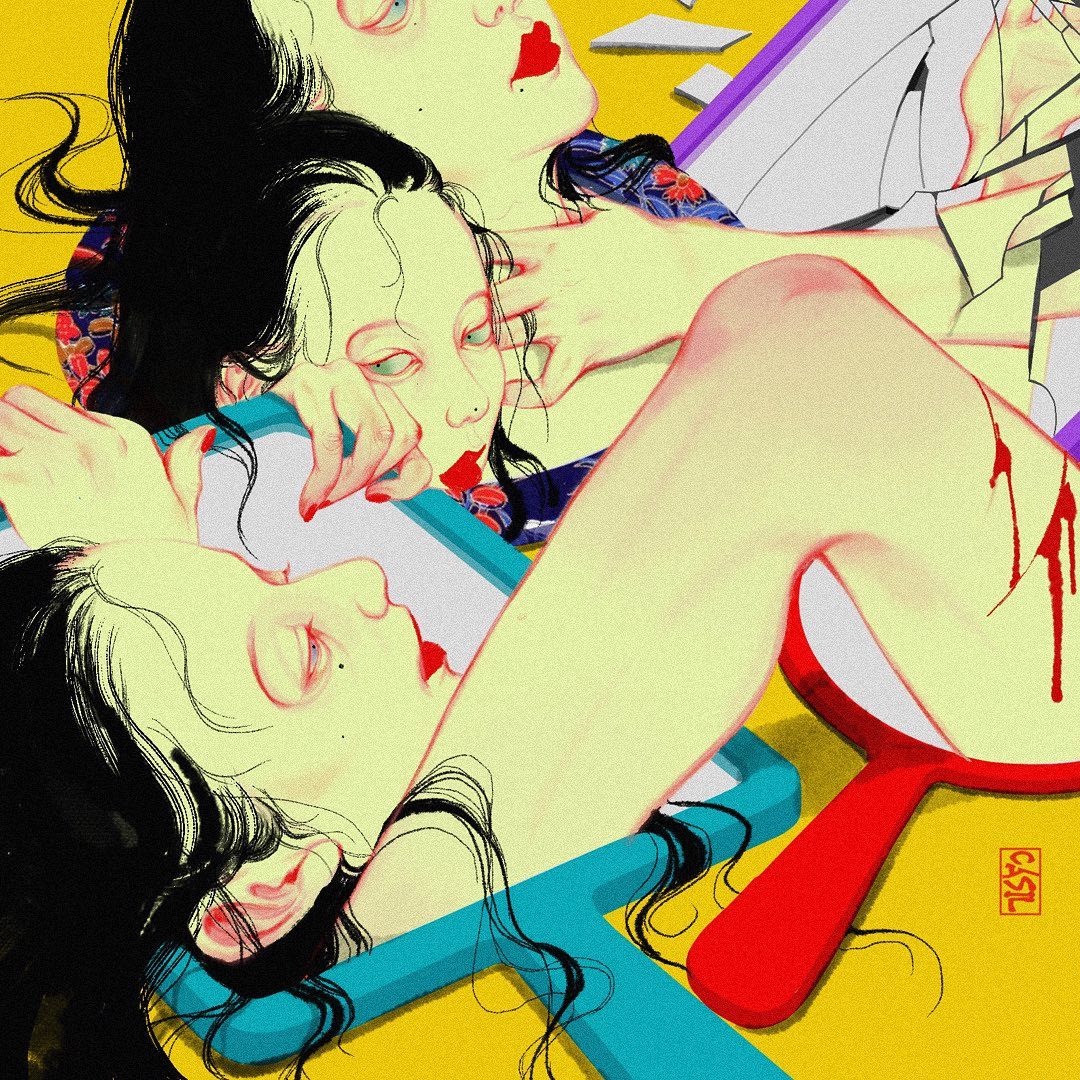 mujeres terror ilustradas por artista koreana silllda