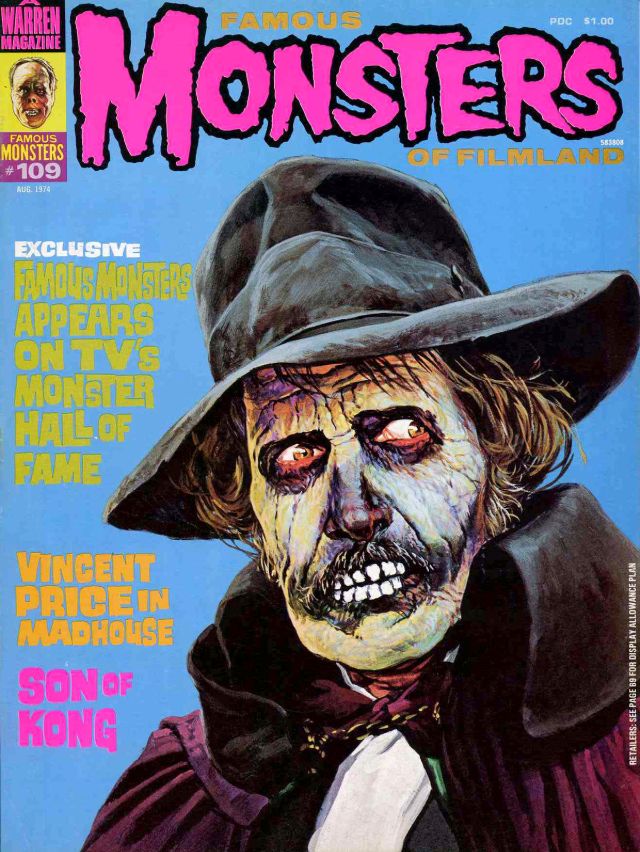 Famous Monsters of Filmland portada de revista famous mostets appears in tv