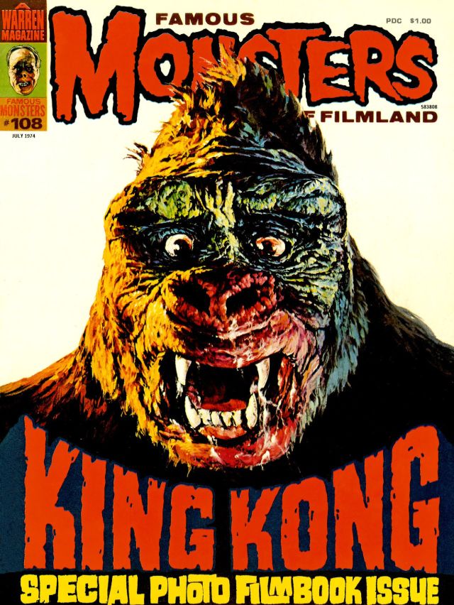 Famous Monsters of Filmland portada de revista king kong