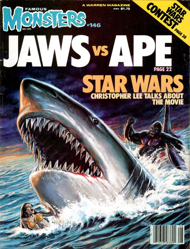 Famous Monsters of Filmland portada de revista tiburon