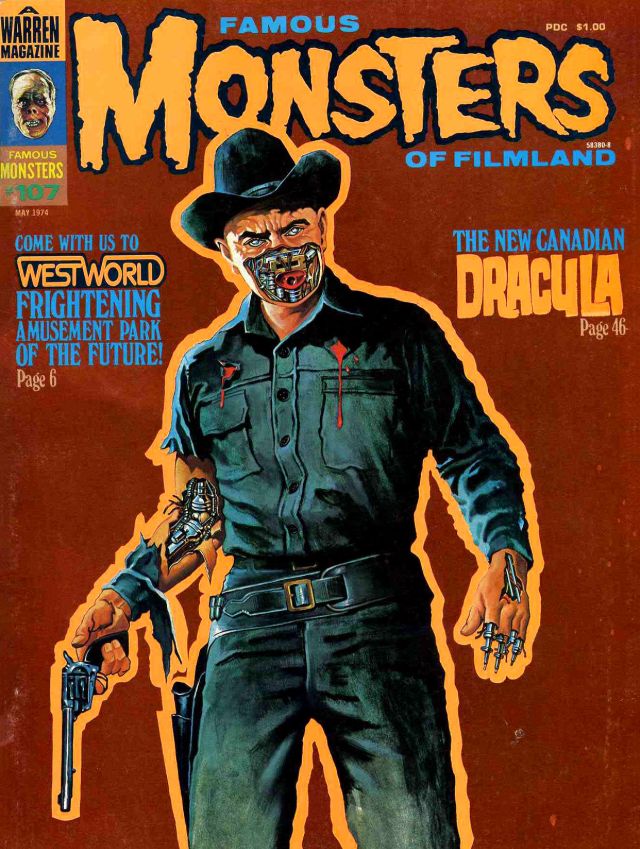 Famous Monsters of Filmland portada de revista west world
