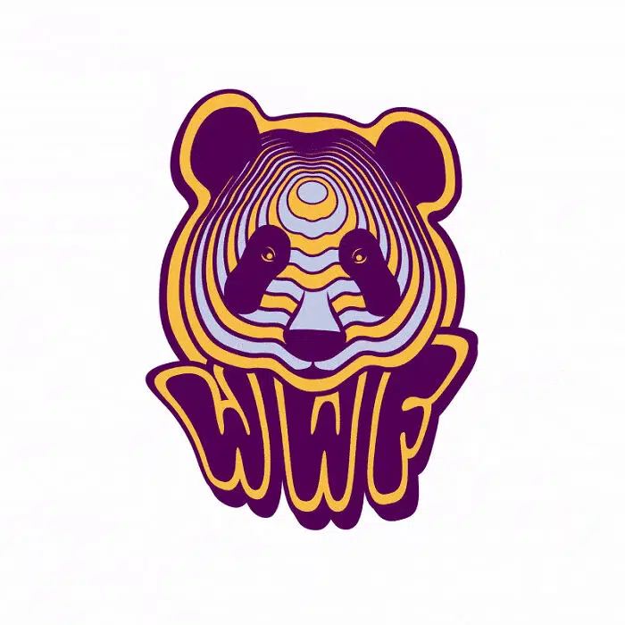 rediseño logotipo wwf psicodelico