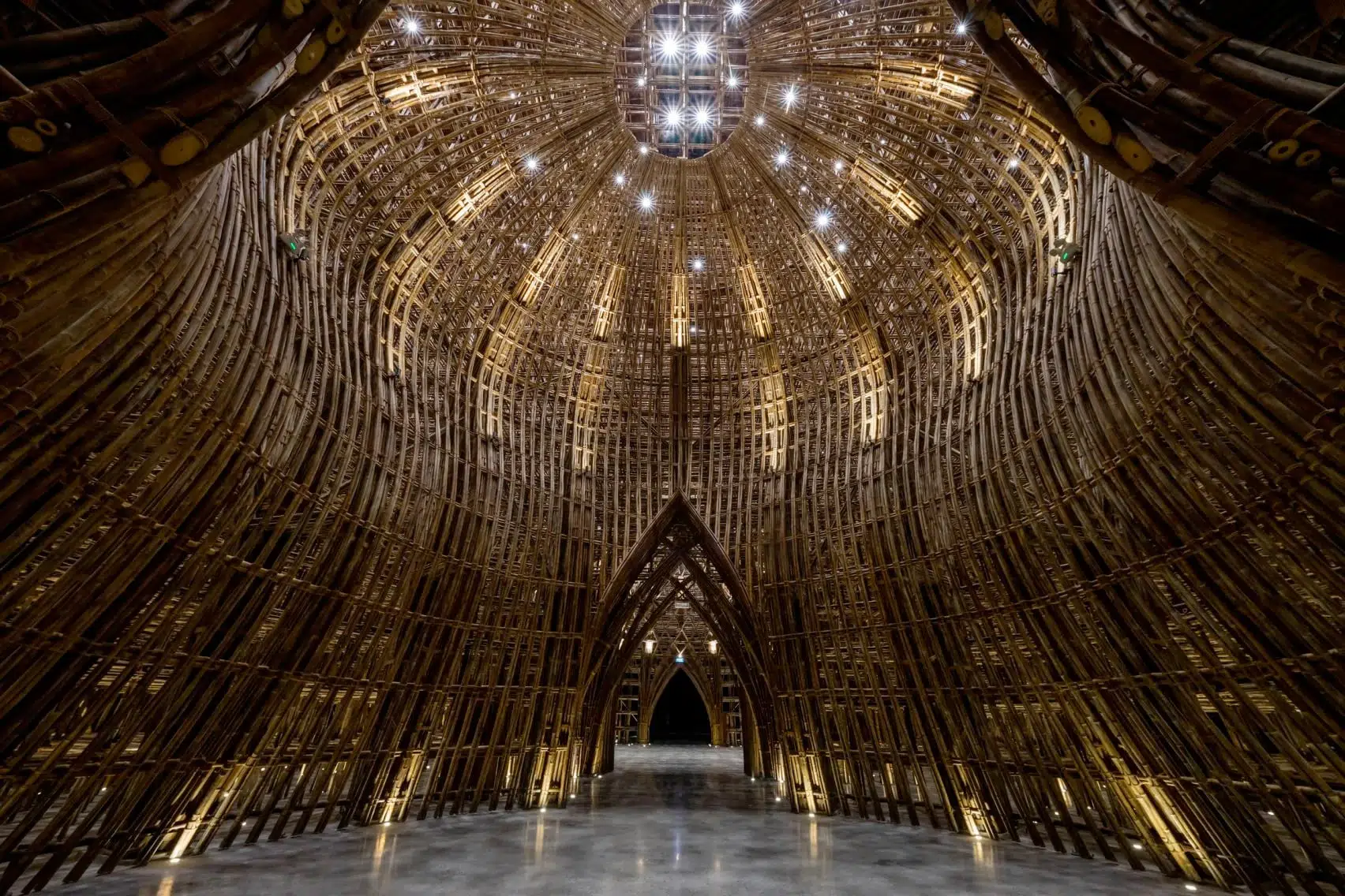 construccion en bambu sarquitectura verde vietnam cupula