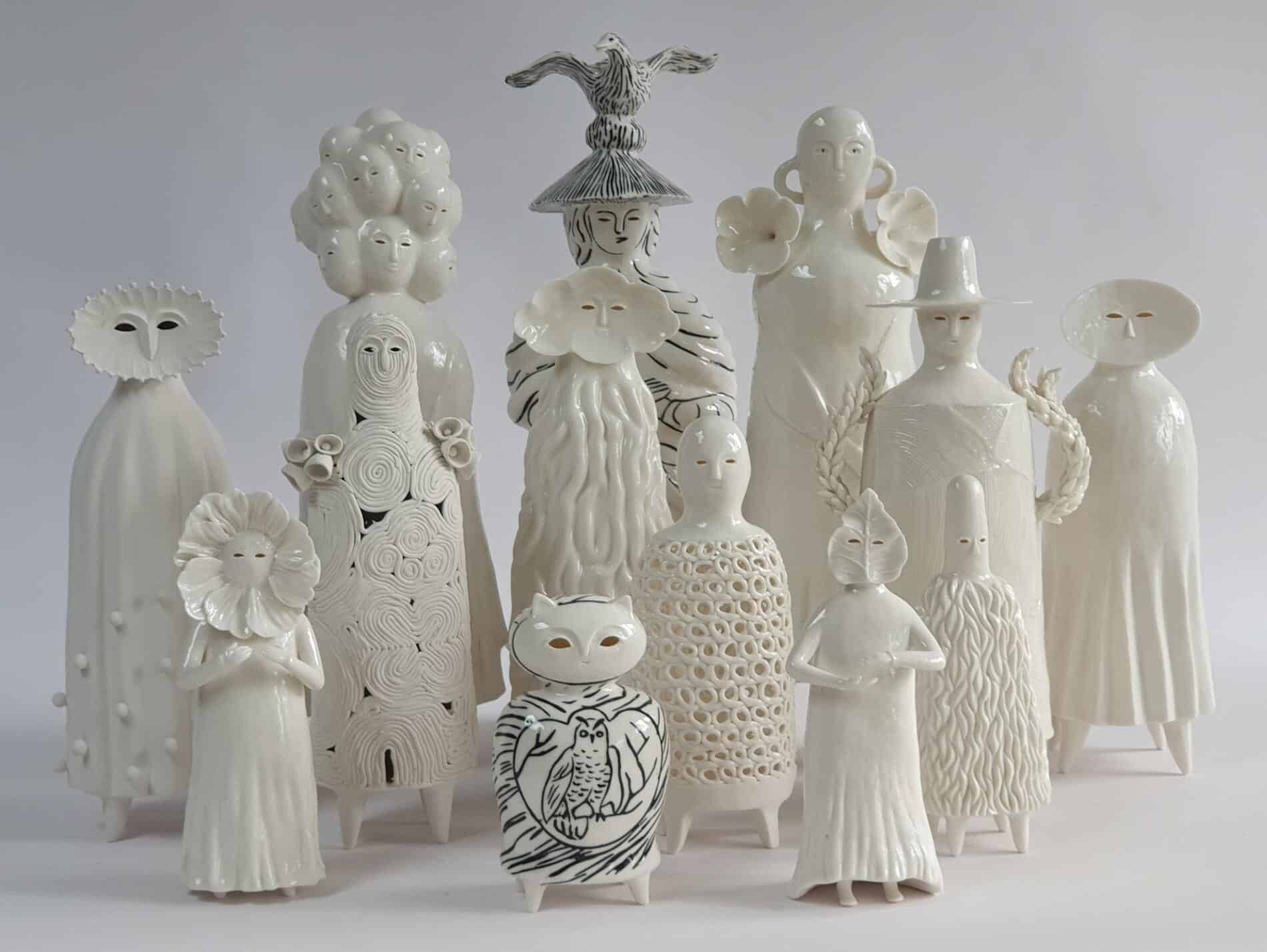 sophie woodrow escultura de personajes en ceramica