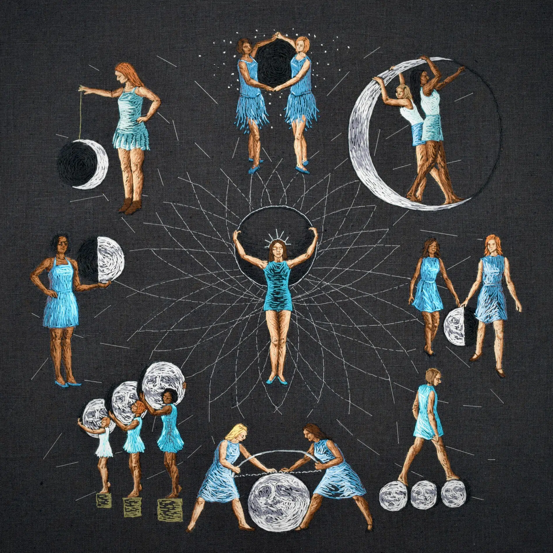 Michelle Kingdom bordados The Orbit of Paper Moons