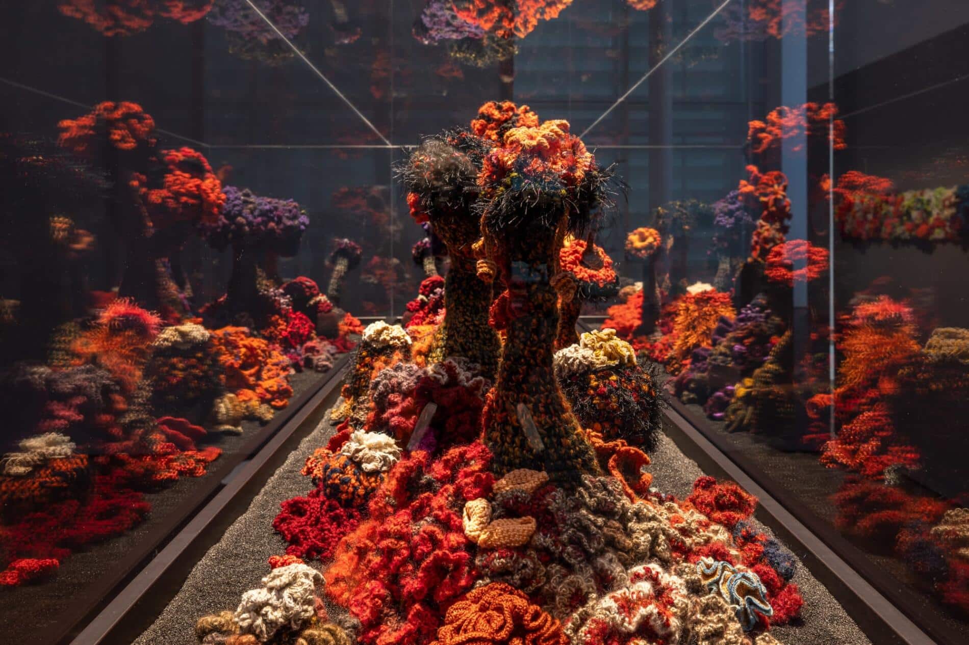 crochet coral reef escultura en ganchillo detalle terr